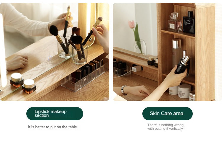 Oak solid wood Dressing Table Telescopic -USA