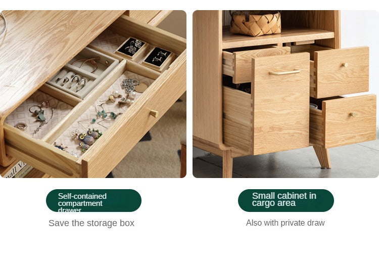 Oak solid wood Dressing Table Telescopic -USA