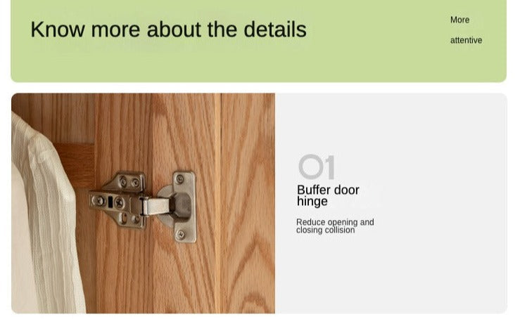 Oak solid wood combined Wardrobe.