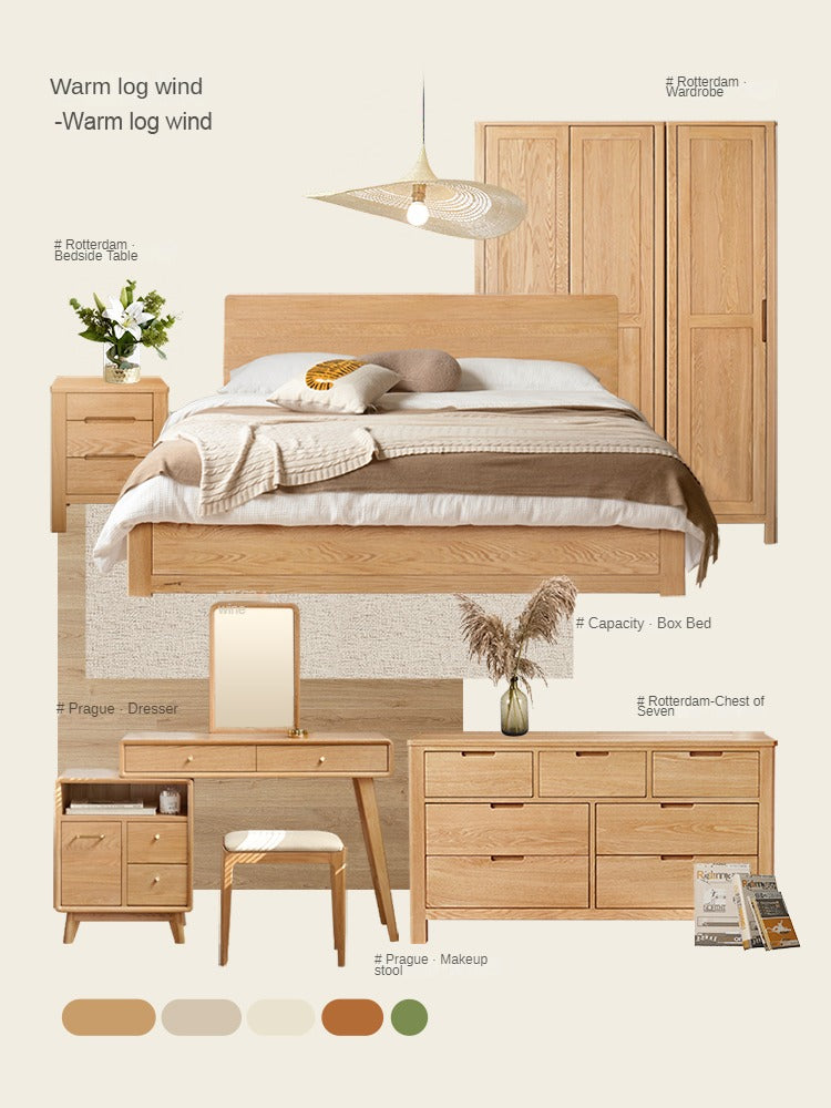 Oak solid wood Wardrobe-USA.