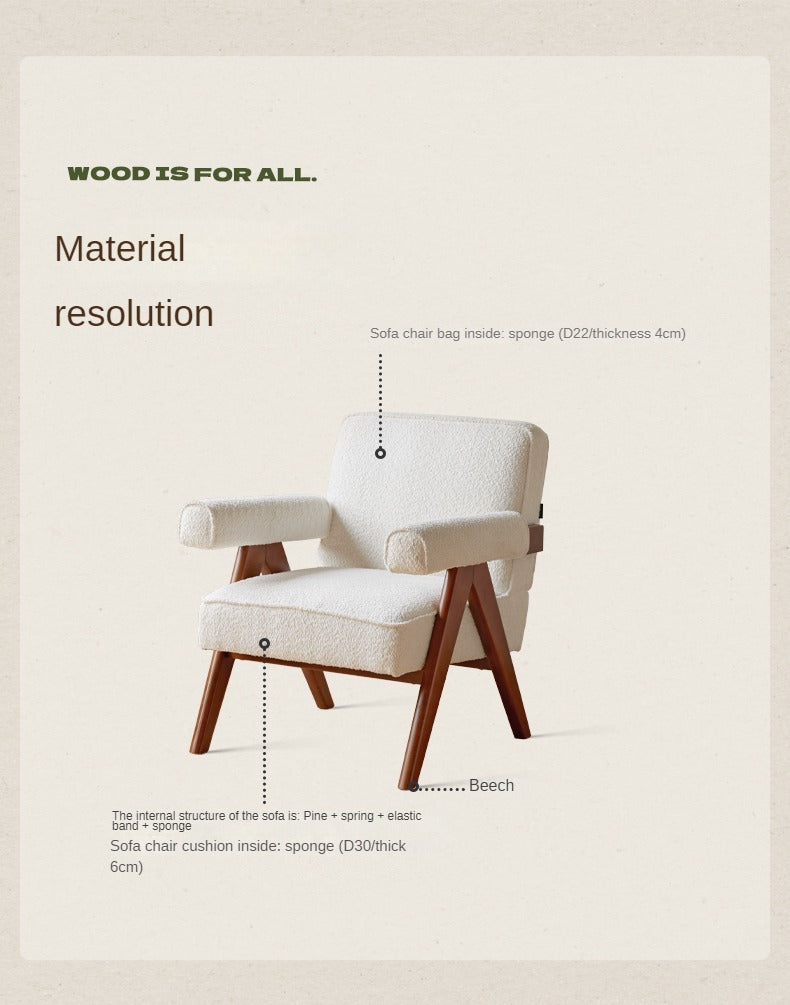 Beech, Oak Solid Wood Vintage Retro Chair