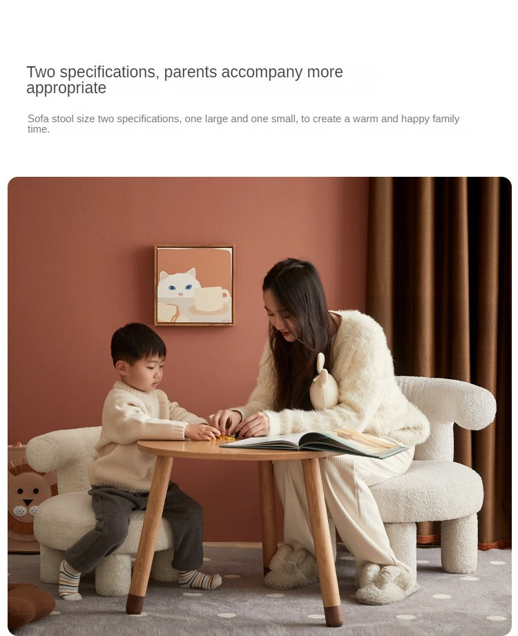 Lamb Velvet Kids Single Chair