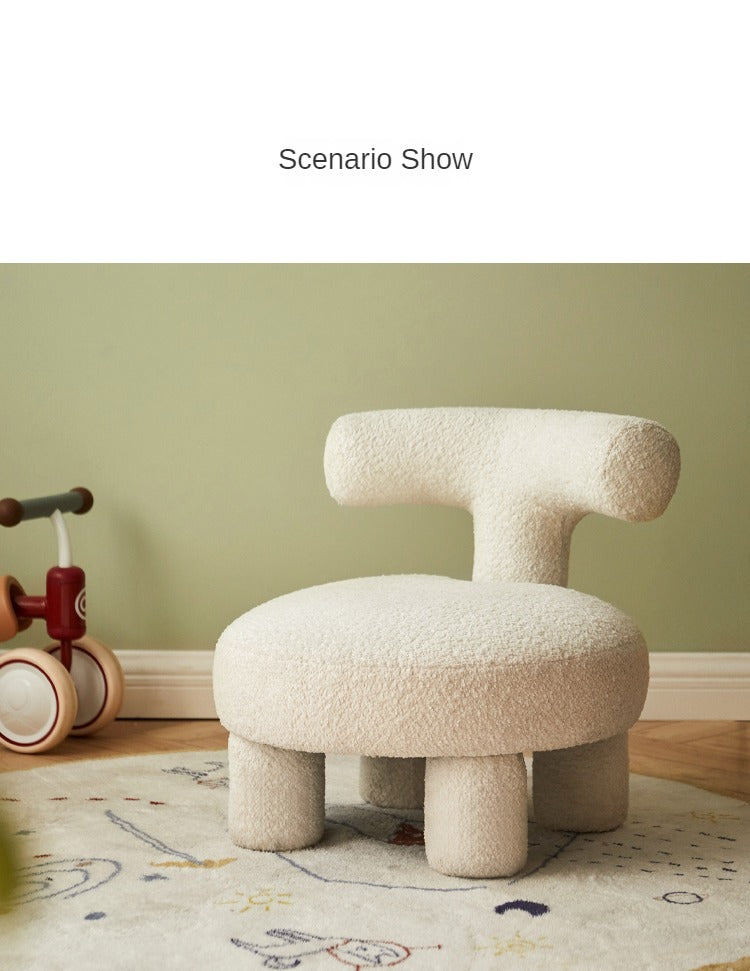 Lamb Velvet Kids Single Chair