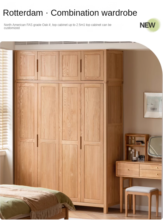 Oak solid wood Wardrobe-USA.