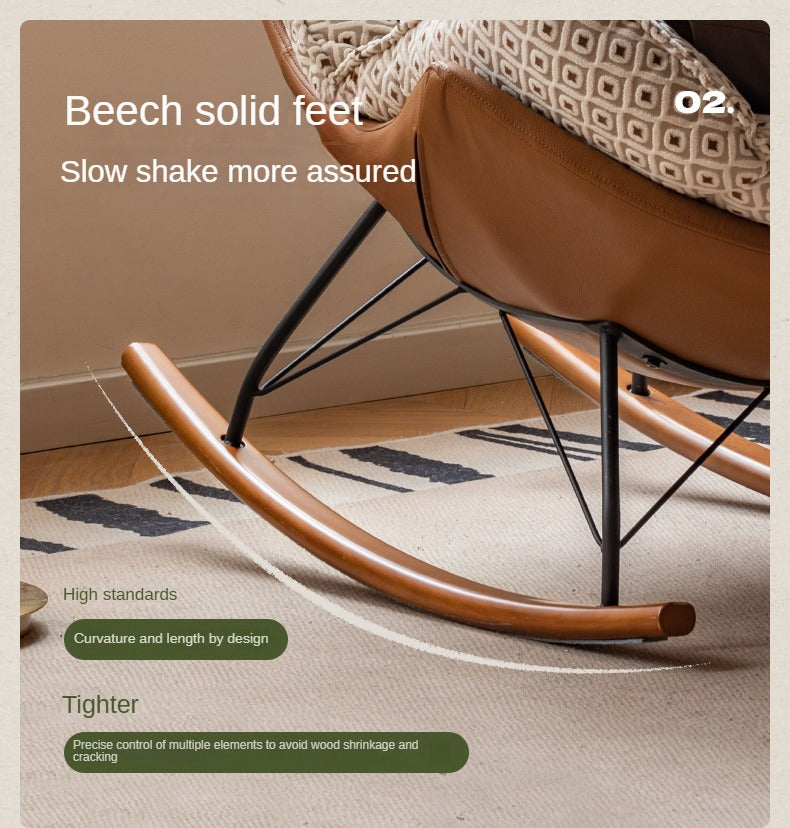 Fabric Rocking Retro Lazy Eggshell Chair