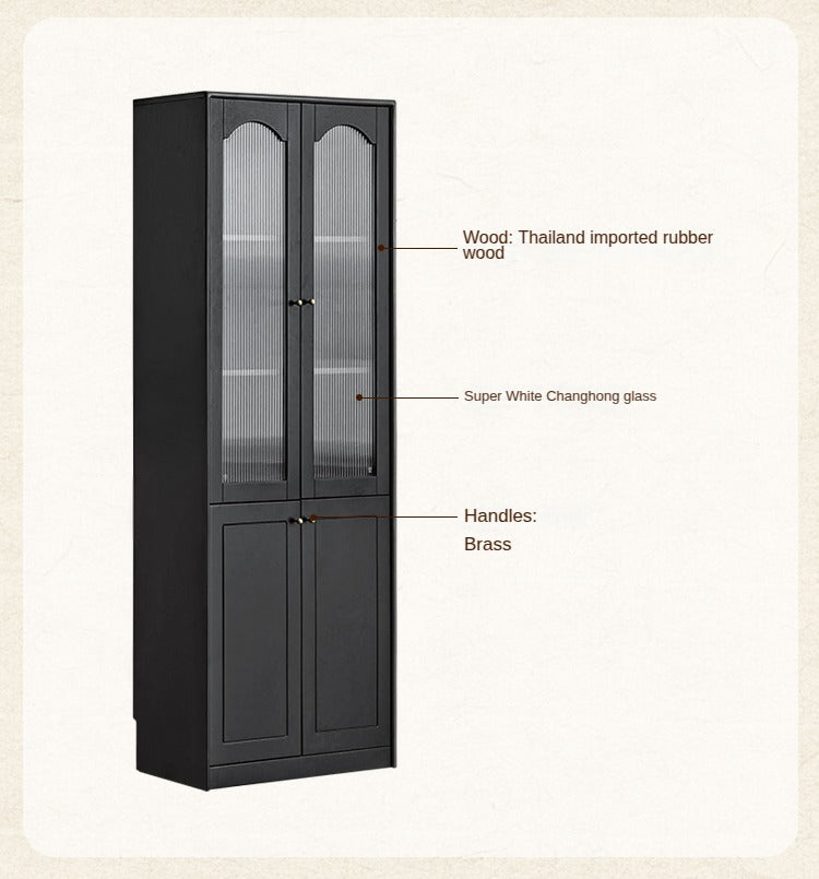 Solid Rubberwood American Retro Bookcase