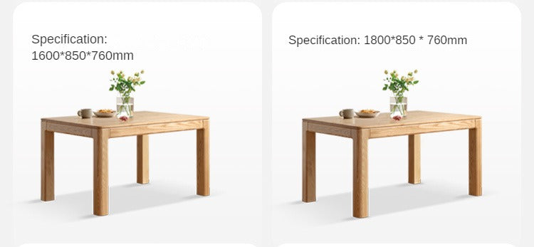 Ash, Oak Solid Wood Long Dining Table