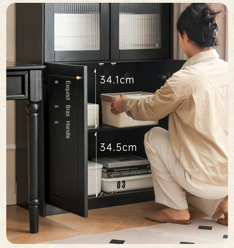 Solid Rubberwood American Retro Bookcase