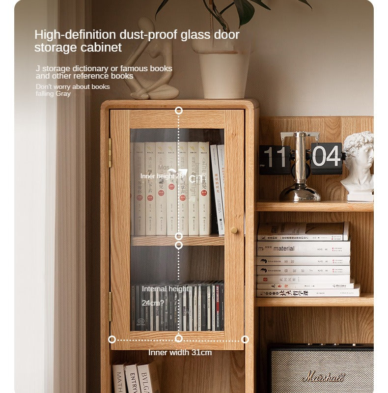 Oak Solid Wood Office Desk Combination