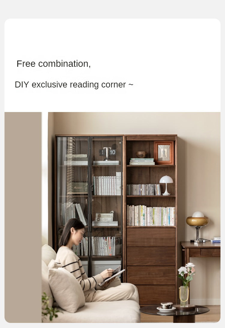 Black Walnut Solid Wood Bookshelf -USA