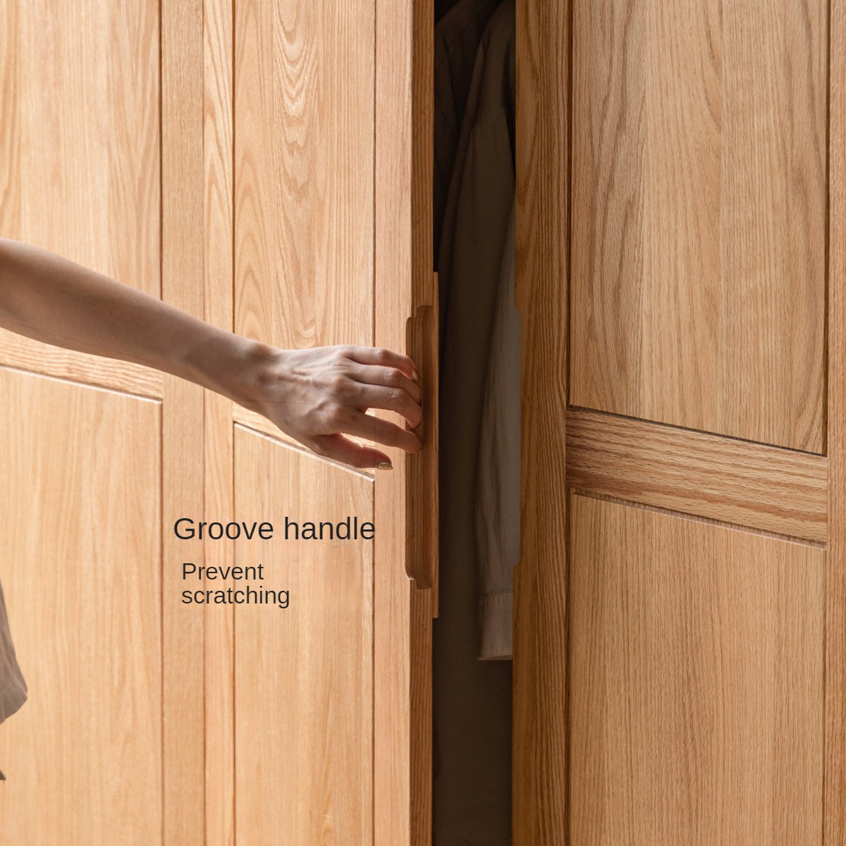 Oak solid wood combined Wardrobe.