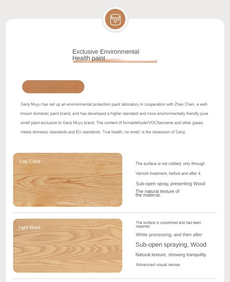 Oak Solid Wood Modern Large Floor TV Cabinet.