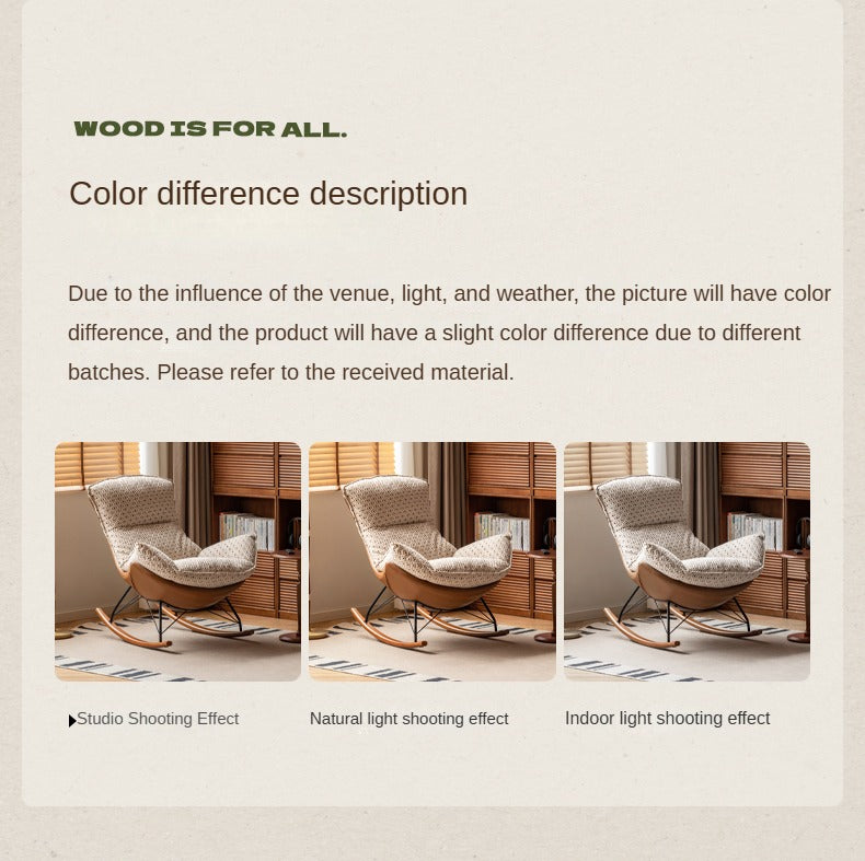 Fabric Rocking Retro Lazy Eggshell Chair