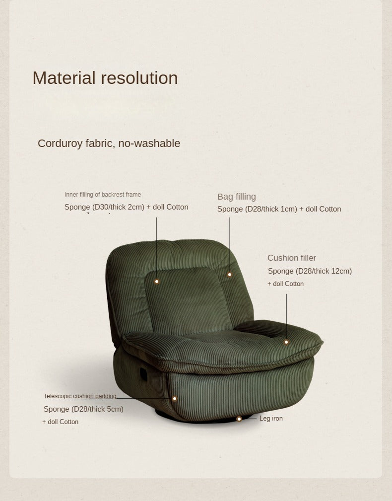 Fabric Dual Use Rocking Chair