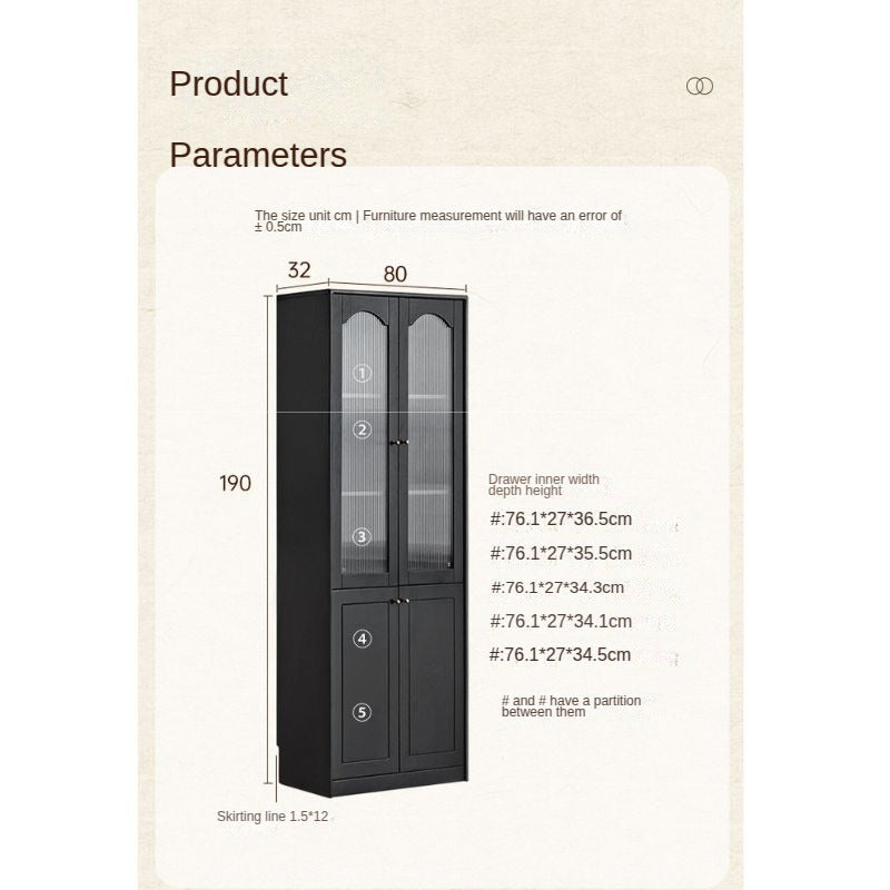 Solid Rubberwood American Retro Bookcase