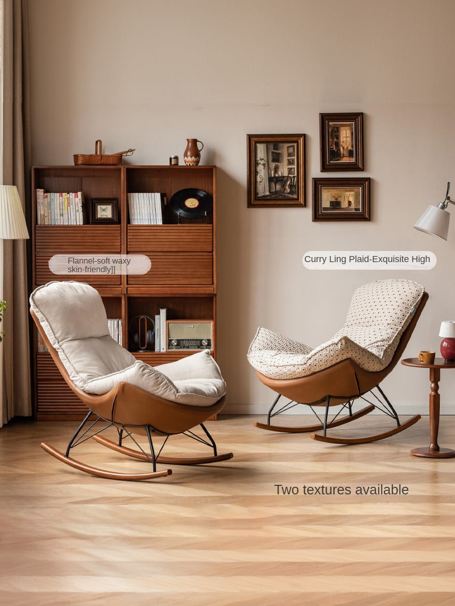 Fabric Rocking Retro Lazy Eggshell Chair