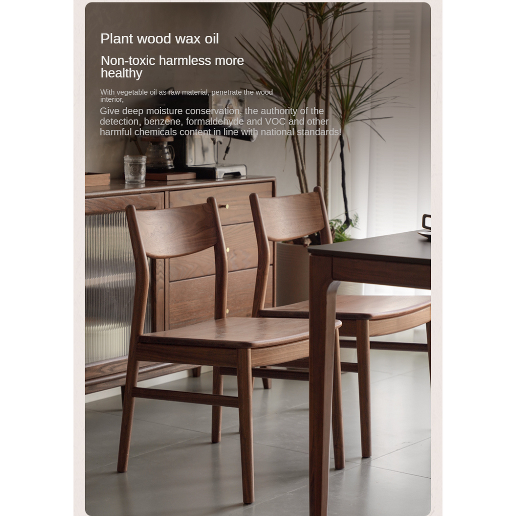 Set pcs 4 Black Walnut, Ash, Oak, Beech, Sandalwood, White Oak Solid Wood Dining Chair