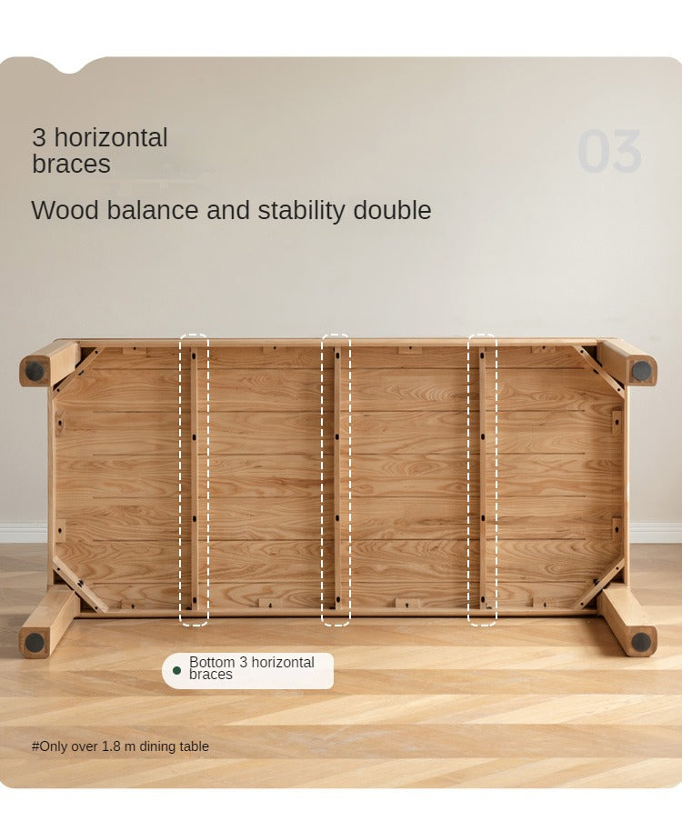 Ash, Oak Solid Wood Long Dining Table