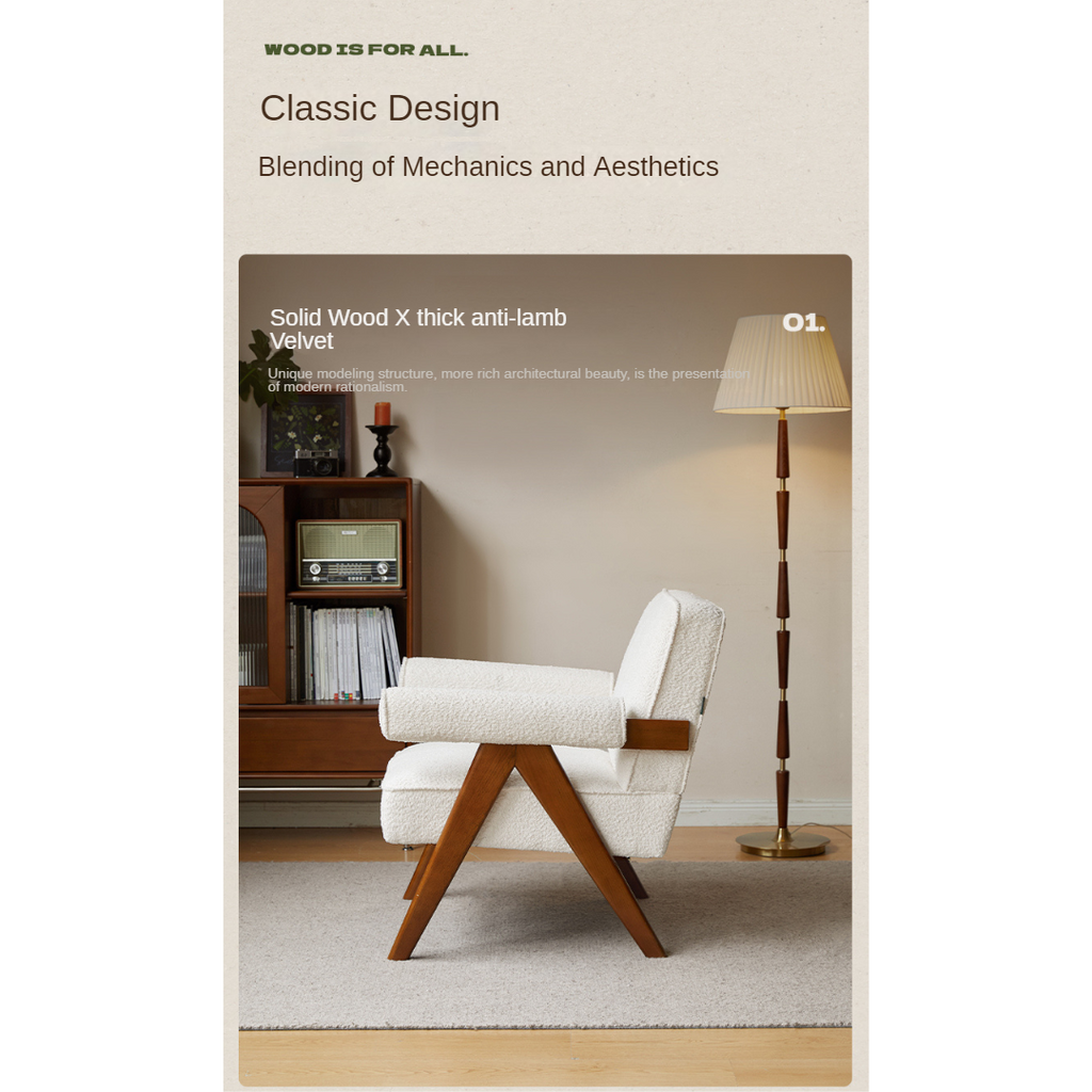 Beech, Oak Solid Wood Vintage Retro Chair