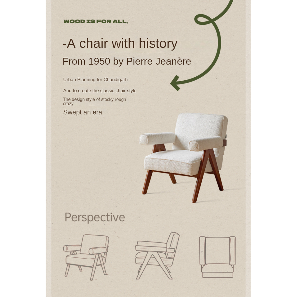 Beech, Oak Solid Wood Vintage Retro Chair