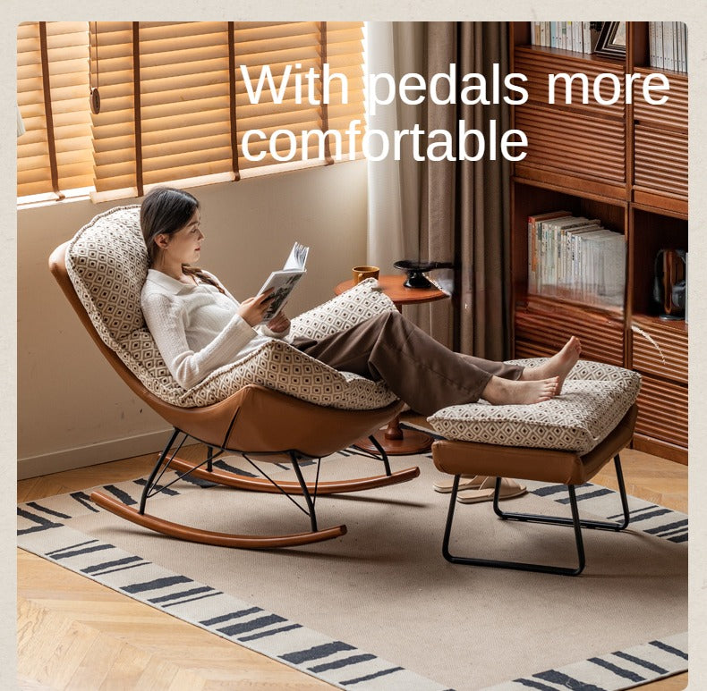 Fabric Rocking Retro Lazy Eggshell Chair