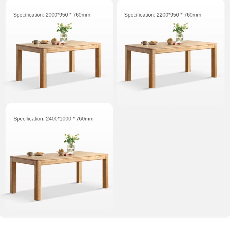 Oak Solid Wood Long Dining Table