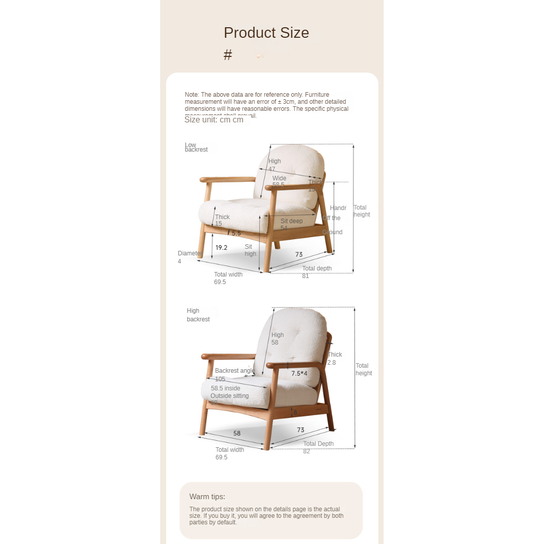 Oak Solid Wood Modern Simple Chair