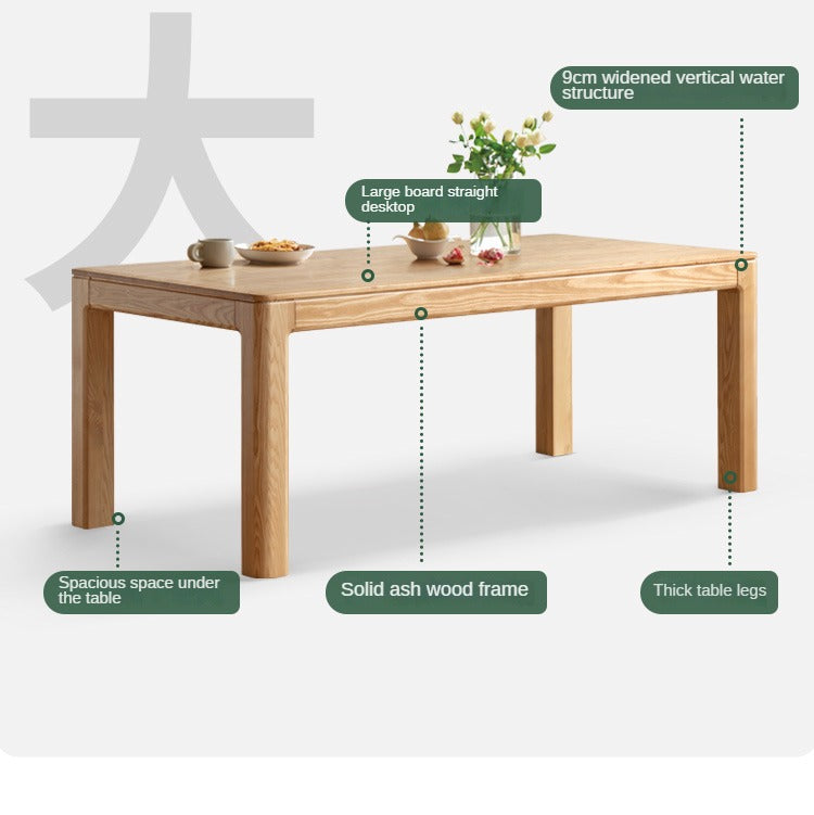 Ash, Oak Solid Wood Long Dining Table
