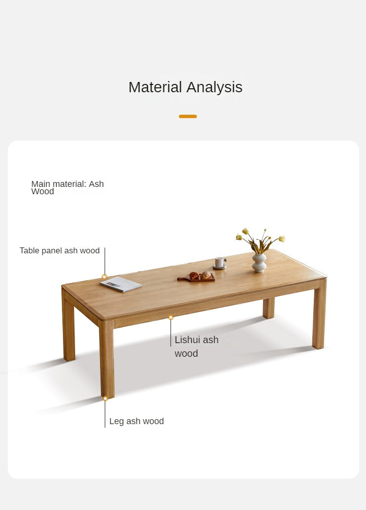 Ash, Oak Solid Wood Long Dining Table