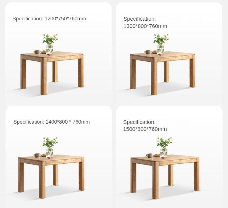 Ash, Oak Solid Wood Long Dining Table