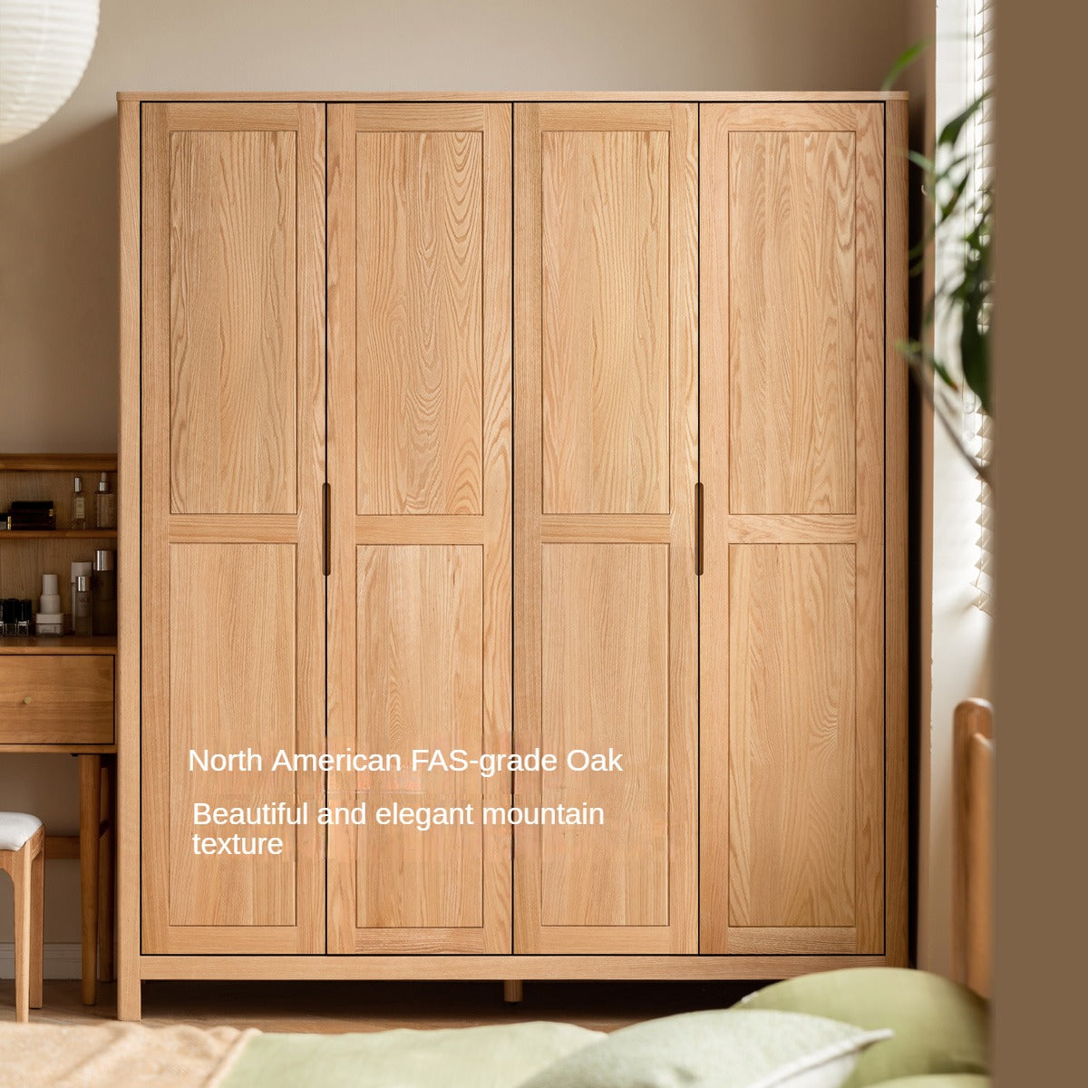 Oak solid wood combined Wardrobe.