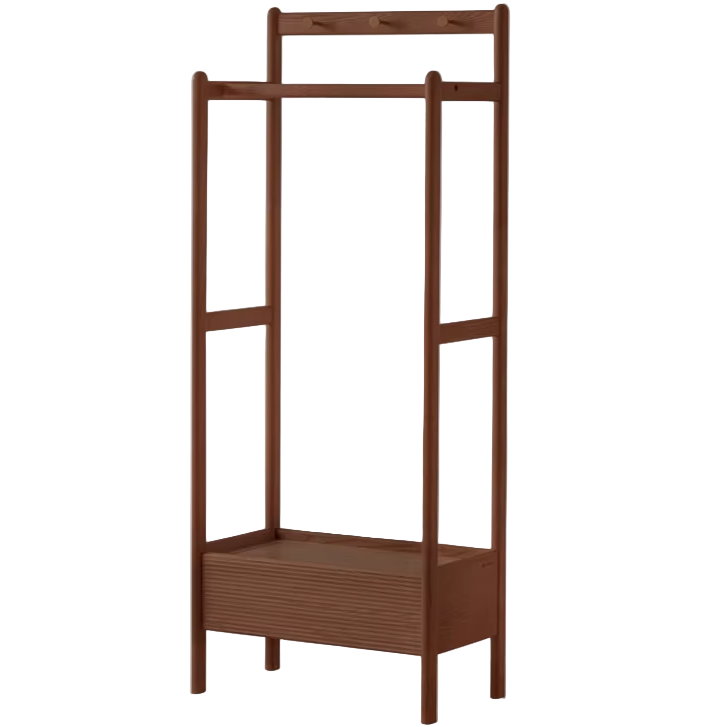 Ash Solid Wood Modern Style Hanger With Storage