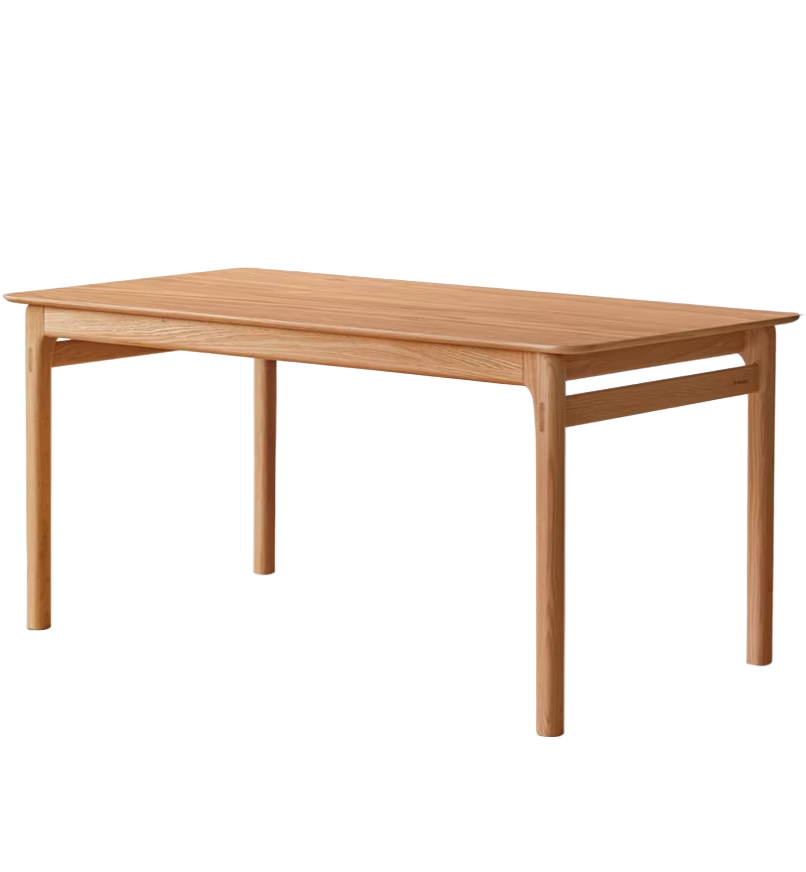 Oak Solid Wood Modern Rock Plate Dining Table