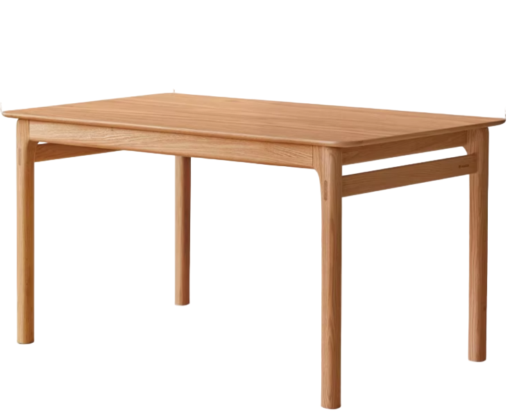 Oak Solid Wood Modern Rock Plate Dining Table