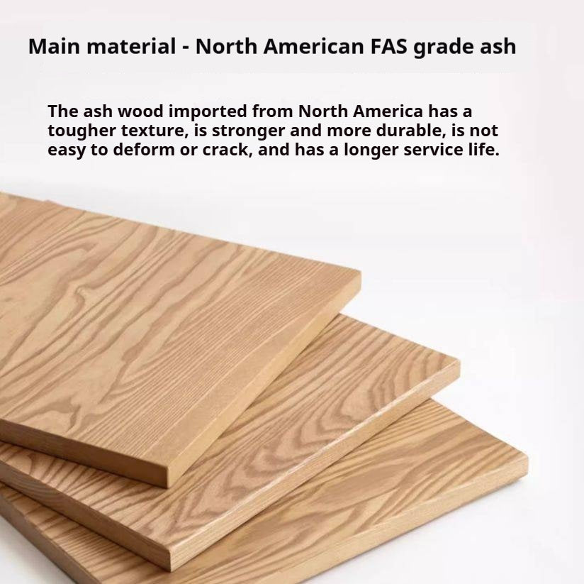 Ash Solid Wood Wabi-Sabi Style Round Side Table