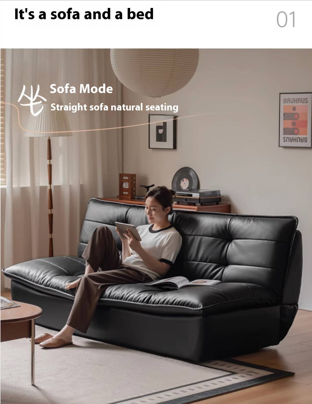 Leather Modern Style Sofa