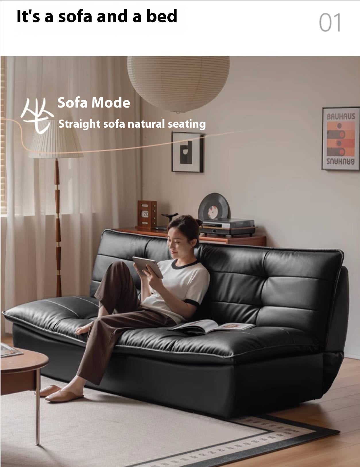 Leather Modern Style Sofa