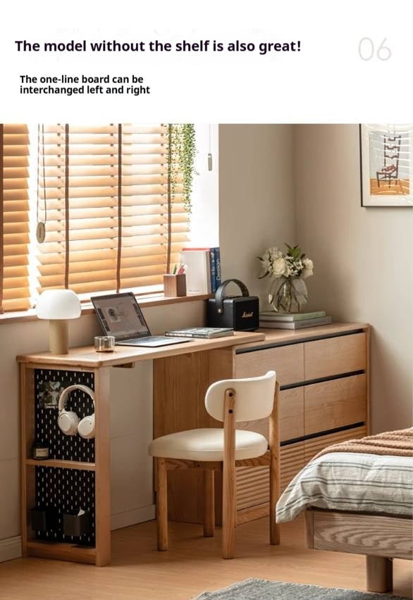 Ash Solid Wood Modern Multi-function Dressing Table