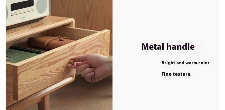 Oak Solid Wood Modern TV Cabinet