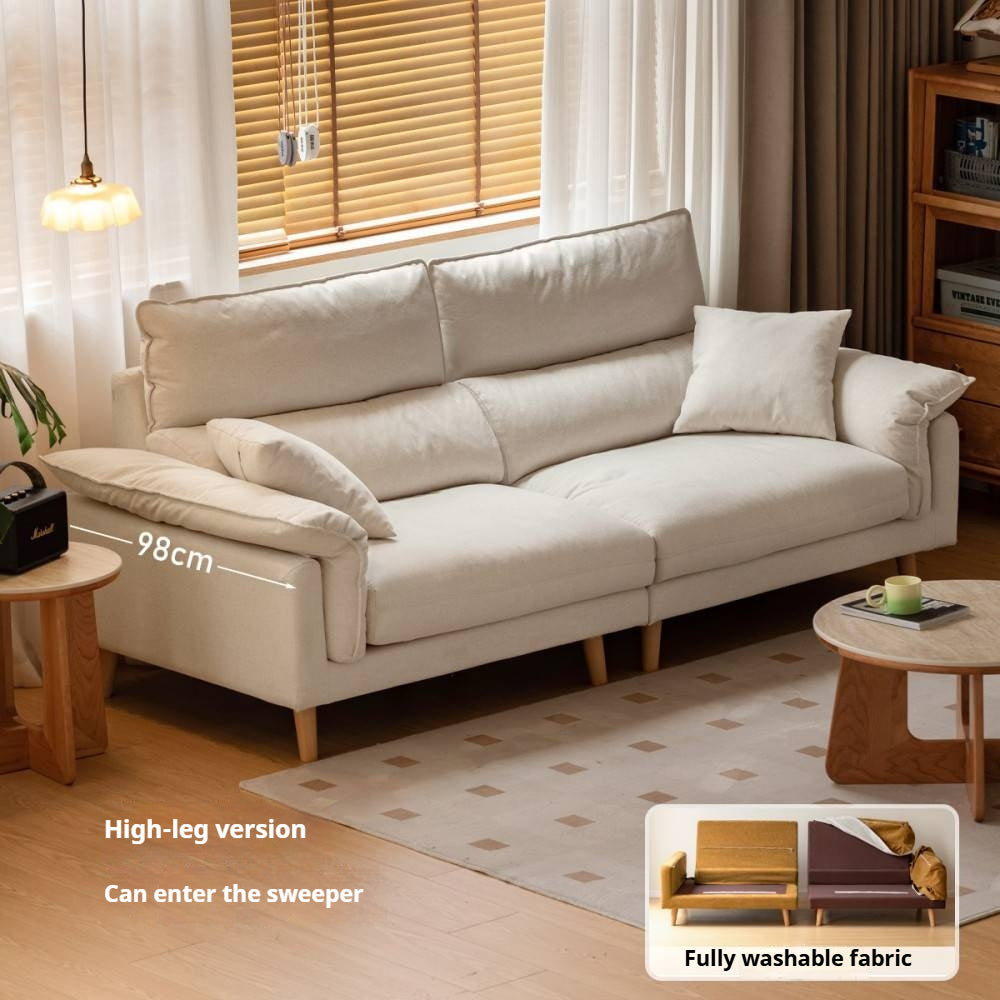 Fabric Sofa Simple High Backrest-