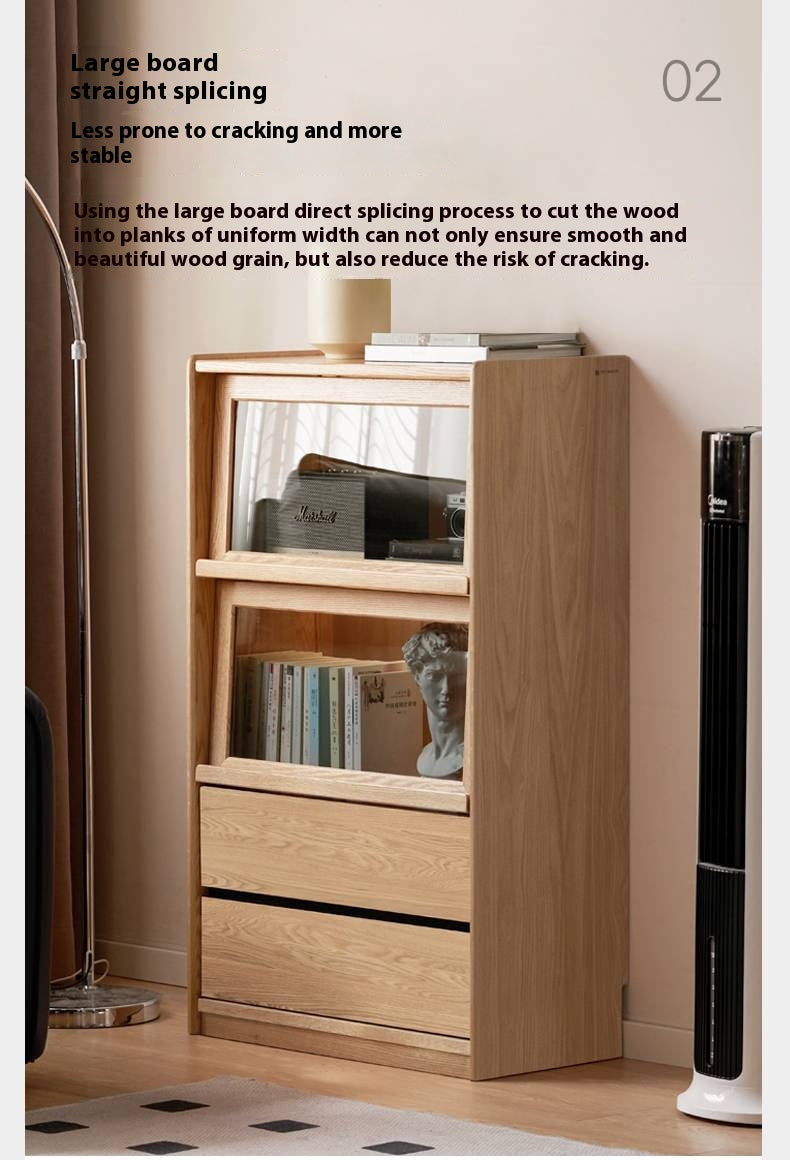 Ash Solid Wood Modern Side Cabinet