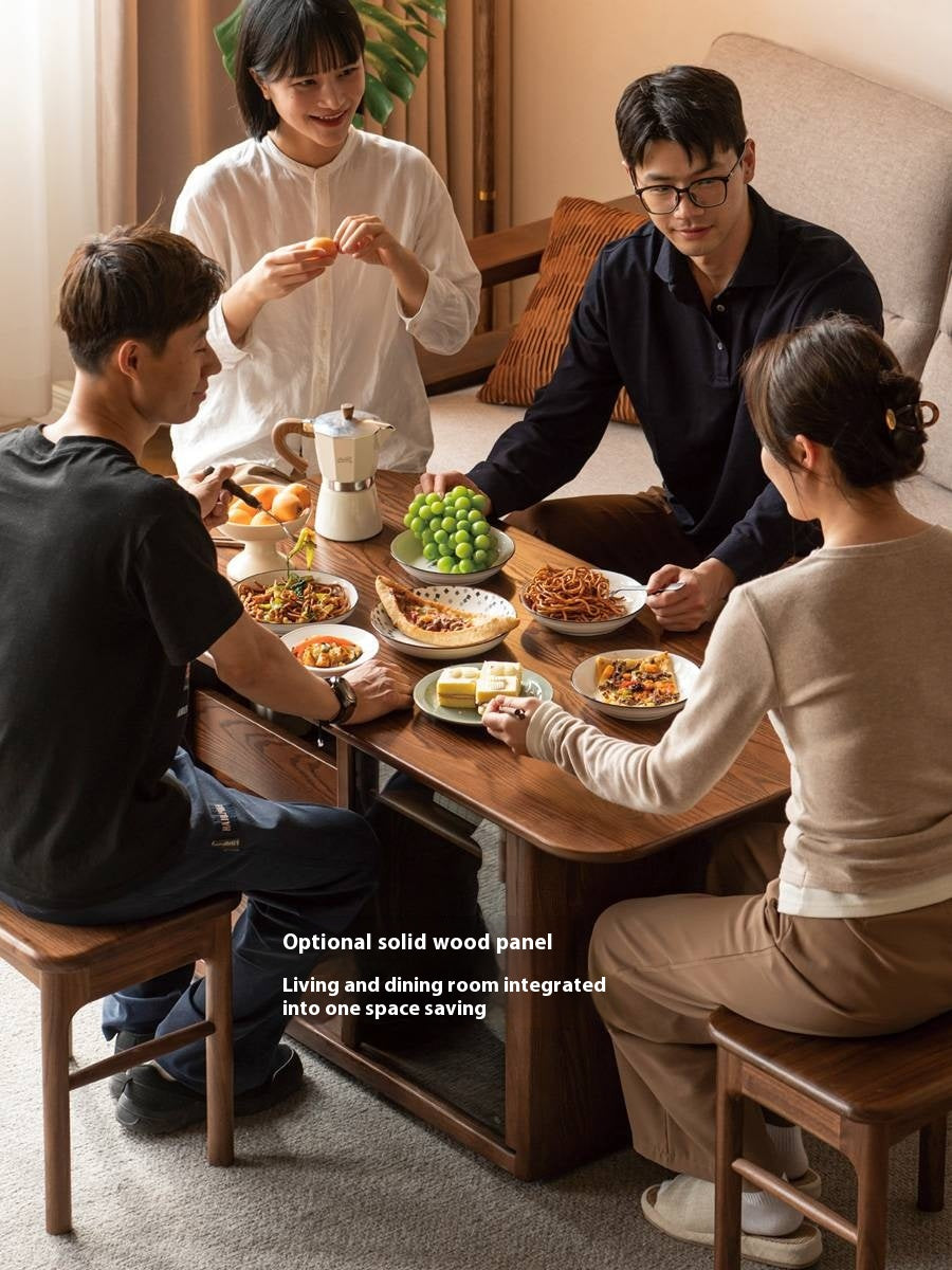 Ash Solid Wood Mobile High Tea Table