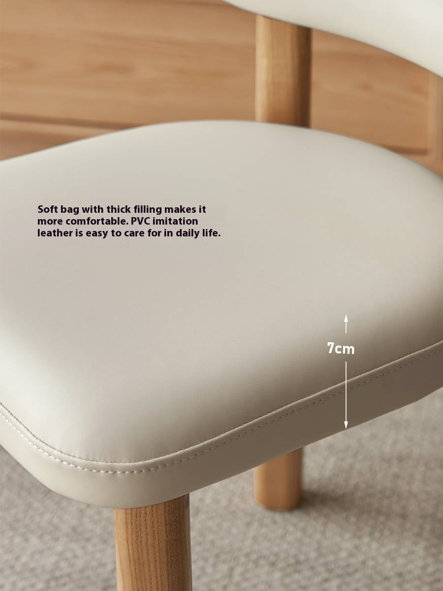 Ash Solid Wood Modern Style Makeup Chair