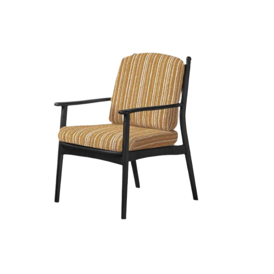 Ash Solid Wood French Retro Armchair