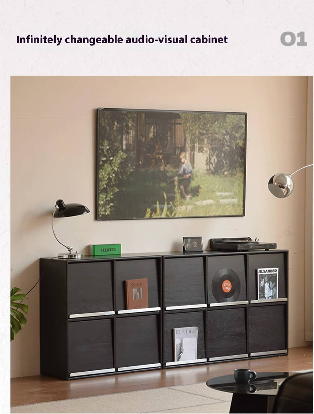 Oak Solid Wood Bauhaus Bookcase Module Combination