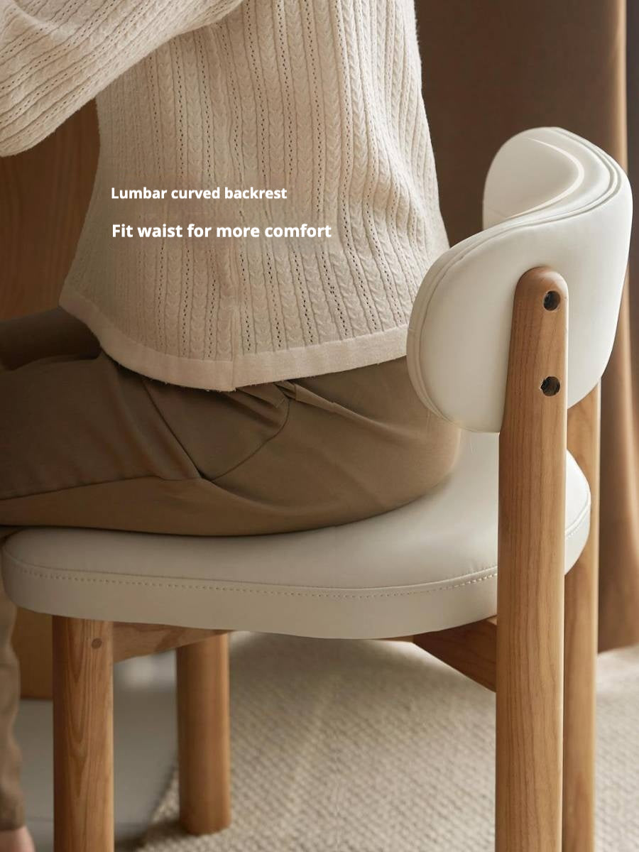 Ash Solid Wood Modern Style Makeup Chair