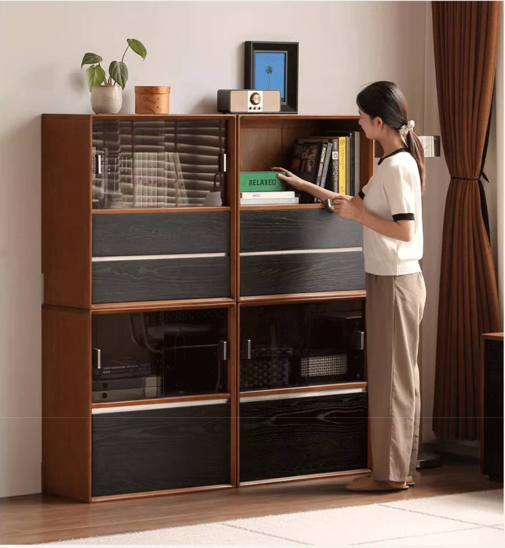 Poplar Solid Wood Ancient Style Bookcase