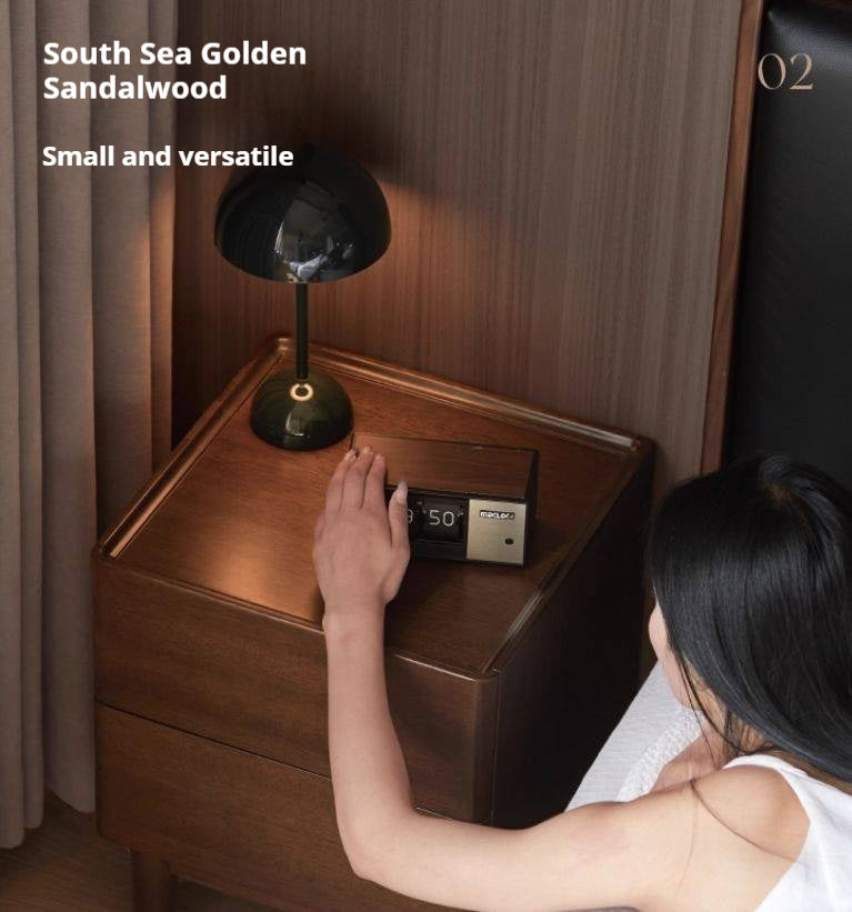 Sandalwood Solid Wood Modern Nightstand