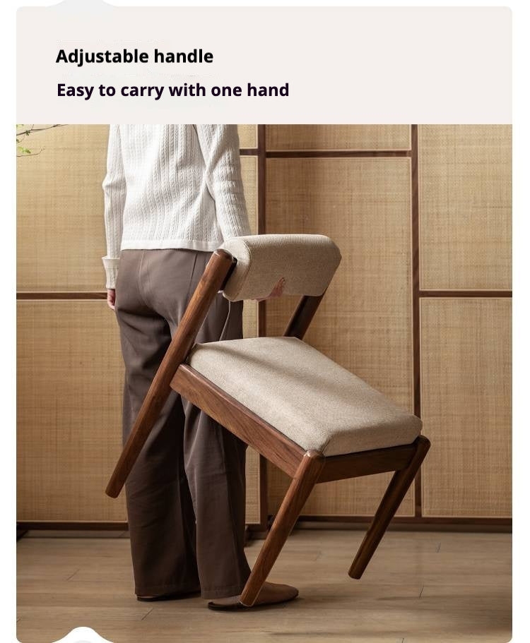 Black Walnut, Oak Solid Wood Tea Chair