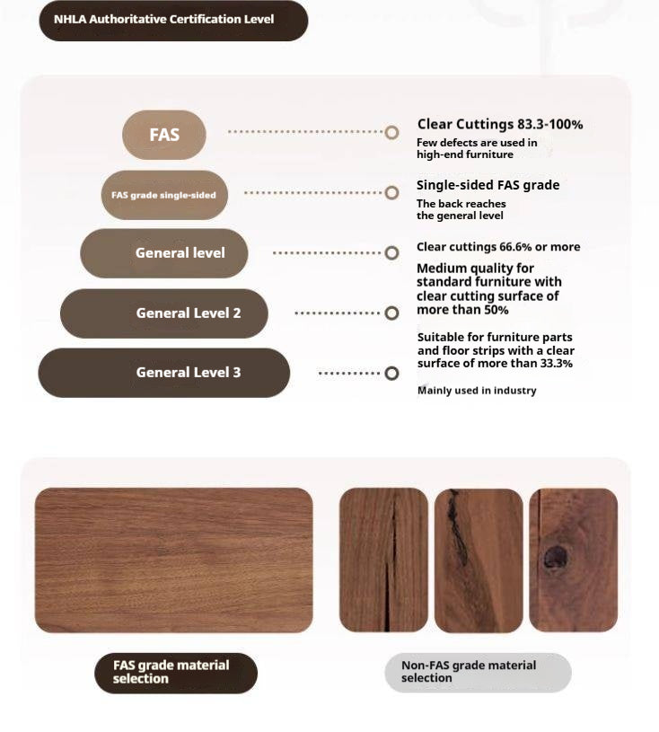 Oak Solid Wood Modern Dining  Table